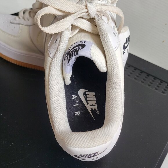 Nike By You Air Force 1 Low DN4165-991 Women's Sz 7.5 White Leather Sneaker Shoe - Picture 7 of 11